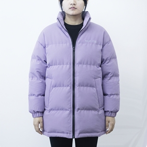 เสื้อแจ็คเก็ตผู้หญิงทรงยาวแบบควิลท์ ยี่ห้อฮอว์คอาย คอตั้ง ซิปยาว สีม่วงล้วน เสื้อโค้ทกันหนาว อุ่นสบาย - Product Image 4