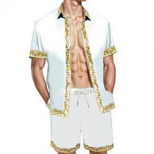 Men Casual <b>Set</b> Tropical Print Short Sleeve Shirt Beach Shorts Matching Holiday Summer Colorful Lightweight top mens <b>twin</b> <b>set</b> - Product Image 1