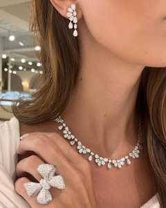 Custom 14K Solid Gold Pear Oval Lab Grown Diamond Drop <b>Earring</b> Prong Set Push Back Luxury Wedding Statement Dangles Manufacturer - Product Image 6