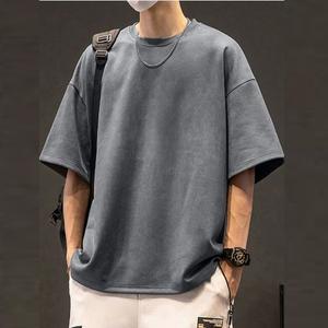 Camiseta Nueva de Alta Calidad, 100% Algodón, Corte Holgado, Hombros Caídos, Tejido Grueso, Ecológica, de Secado Rápido, Cuello Redondo, Personalizable con Impresión - Product Image 3