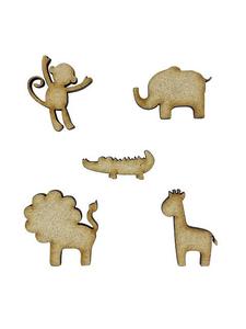 ชุดของเล่นไม้แกะสลักด้วยเลเซอร์รูปสัตว์ 10 ชิ้น ของเล่นเสริมพัฒนาการเด็ก สินค้าขายดีมาแรง - Product Image 5