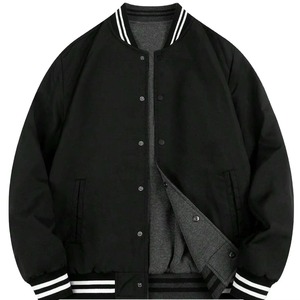 Custom Logo Men's Varsity Jacket Stand Collar High Quality Eco-Friendly Windproof Casual Winter Fall Breathable 2026 - Product Image 3