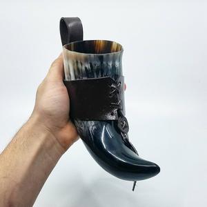 Genuine Ox Horn Viking Drinking Horn- Natural Material, Hand-Polished Finish - Product Image 5