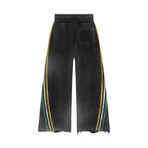 Conjuntos de sudadera y pantalón de chándal para hombre, personalizados con lavado ácido y efecto desgastado, de algodón polar descolorido por el sol, con cremallera, de Pakistán. - Product Image 5