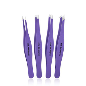 Étui magnétique écologique réutilisable pour salons de beauté, kit de pinces à épiler professionnelles personnalisables en acier inoxydable - Product Image 4