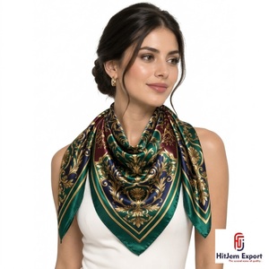 Fabricante de Bufandas de Satén Estampadas de Moda, OEM, ODM, Marca Privada, Logotipo, Promoción, Nigeria, Ghana, Kenia, Congo, Senegal - Product Image 2