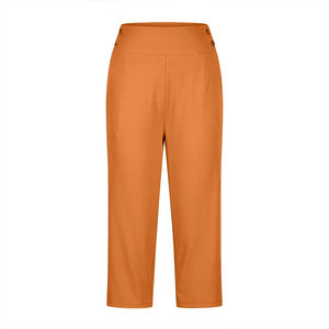 Nuevo Diseño, Pantalones Capri para Mujer, Logotipo Personalizado, MOQ Bajo, Precio al por Mayor - Product Image 1
