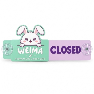 Plaque de signalisation PVC ouverte/fermée pour porte coulissante, idéale pour les entrées commerciales, les magasins, les bureaux, les réceptions et les services clients. - Product Image 2