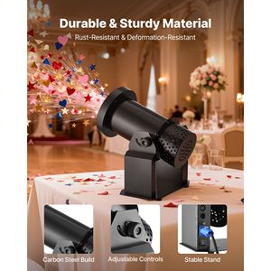 Sistema di Attrezzature da Palco: Macchina per Coriandoli LED 1500W con Controllo DMX e Telecomando Manuale - Product Image 3