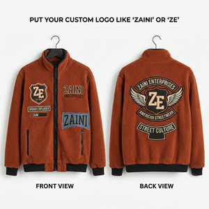 Men's 240g Premium Fleece Waterproof <b>Reflective</b> <b>Jacket</b> Full Zip for Custom Embroidery Woven Patch Embossed Printing ODM - Product Image 1