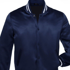 OEM Unisex Streetwear Stylish Satin <b>Baseball</b> <b>Jacket</b> Custom Logo Embroidery Sports College Team Satin Varsity <b>Jacket</b> - Product Image 2