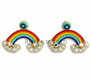Boucles d'oreilles pendantes artisanales perlées, style sombrero et avocat, colorées, pour Fiesta mexicaine - Product Image 2
