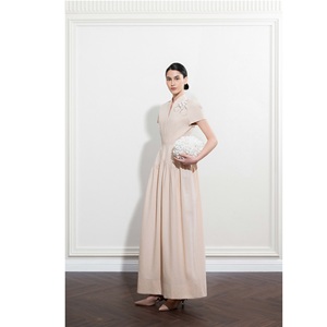Vestidos Casuales de Alta Calidad LORIA, Vestido Midi con Cuello Camisero, Vestidos Elegantes para Mujer - Product Image 1