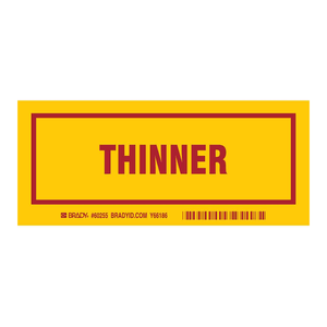 Étiquettes Brady THINNER durables et résistantes aux produits chimiques pour l'identification des équipements de laboratoire - Product Image 3