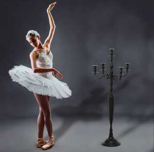 Shelf Styling <b>Black</b> Five Arm <b>Candelabra</b> Candle Holder Durable Home Decoration Stand - Product Image 2