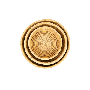 Panier de service et de rangement rond en rotin vintage, taille personnalisée, pour décoration de table, ustensiles de cuisine, table à manger, maison et bureau - Product Image 1