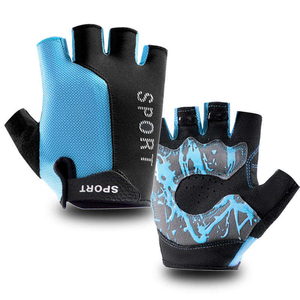 Gants de cyclisme en cuir pour hommes et femmes, respirants, demi-doigts, antidérapants, protection de la paume, pour VTT, sports de plein air - Product Image 3