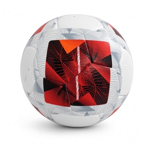 ลูกฟุตบอลขนาด 3 พีวีซีสีขาวลายสีแดงทนทานสำหรับฝึกซ้อมกีฬากลางแจ้ง - Product Image 5