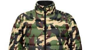 Chaqueta Acolchada de Camuflaje para Hombre, Cortavientos, con Cierre, Cuello Alto, Informal, de Invierno, Gruesa, con Relleno de Poliéster, Corte Regular - Product Image 5