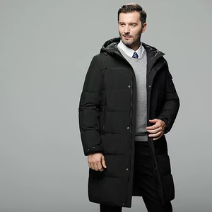2026 Winter <b>Men's</b> <b>Long</b> Oversize 5XL Hooded Zipper Closure Eco-Friendly Breathable Bubble Puffer Down <b>Coat</b> - Product Image 2
