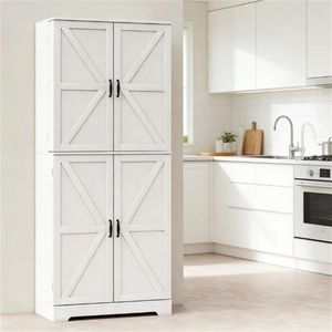 White <b>Kitchen</b> Pantry Sideboard <b>Storage</b> Cabinet - Product Image 1