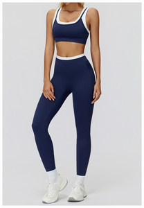 Ensemble de fitness pour femmes, soutien-gorge de sport et leggings taille haute, vêtements de sport extensibles pour la gym, le yoga, l'entraînement, la course à pied, le quotidien, confortables - Product Image 4