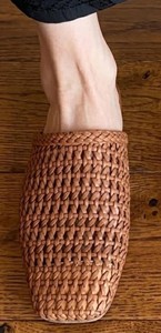 Handwoven Mesh Slide Slippers for Women, Square Toe <b>Summer</b> <b>Flats</b>, Breathable Woven Mules, Minimalist Casual Indoor Outdoor Shoes - Product Image 2