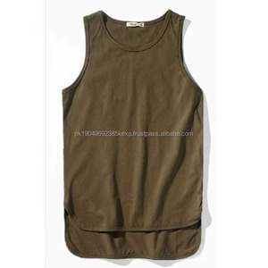 Débardeur Homme Personnalisé Design Populaire 100% Coton Surdimensionné Respirant Tricoté Sportif Débardeur d'Été Coupe Ample - Product Image 1