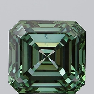 Diamant de laboratoire taille Asscher 5,00 carats, vert vif fantaisie, VS1, certifié IGI, CVD, diamant en vrac pour la fabrication de bijoux - Product Image 1