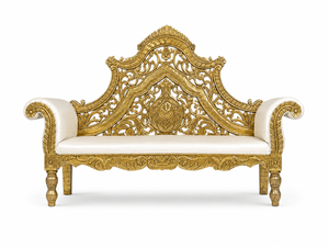 Sofá de Madera de Teca de Lujo para Bodas, Color Personalizado, Decoración Moderna para Eventos de Novios Indios - Product Image 5