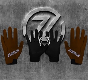 Gants de football américain personnalisés avec poignées antidérapantes, grip premium, légers, respirants, en polyester, pour sports de plein air, échantillon - Product Image 1