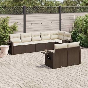 Set Divano da Esterno in Rattan Marrone a 6 Posti, Arredamento Contemporaneo per Patio, Sedute Moderne da Giardino - Product Image 3