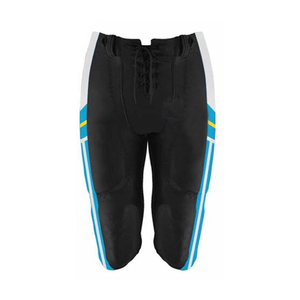 <b>Mens</b> White Padded American Football Pants <b>Black</b> Side Stripe <b>Tie</b> Closure Athletic Practice Game Performance Sportswear training - Product Image 5