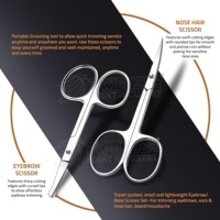 Logo personnalisé ciseaux à cuticules en acier japonais multi-usages ongles outil de toilettage à pointe pointue précise pour la beauté en acier inoxydable