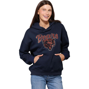 Sudadera con capucha extragrande con logotipo del equipo de diamantes de imitación para mujer de la NFL - Product Image 1