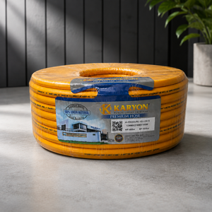 Tuyau d'air flexible en PVC jaune 100m 25mm ID pour usage industriel, forme ronde, haute pression, compresseur, outils pneumatiques, atelier - Product Image 1