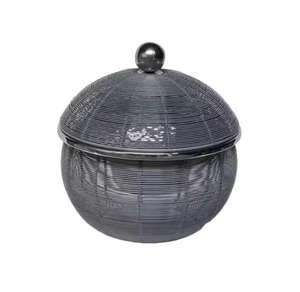 Casserole de luxe en acier inoxydable avec couvercle, design filaire, pot de service décoratif pour buffet, vaisselle pour hôtels, restaurants et traiteurs - Product Image 1