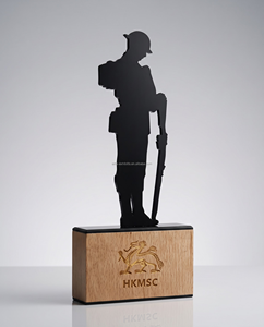 Honorary Commemoration Award for Outstanding Service Acrylic Wood Engraved Logo Durable Recognition Dedication - Product Image 4