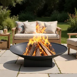 Brasero de Gas con Recorte Vertical y Arte Tribal, Brasero Indio de Acero Inoxidable, Decoración de Jardín Hecha a Mano de Alta Calidad - Product Image 5