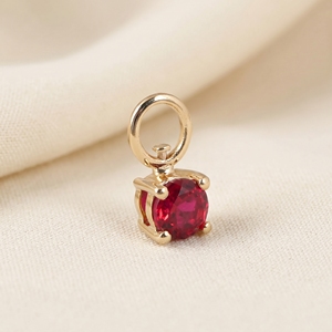 Nouveauté : Bracelet à breloques classique en or massif 9K de haute qualité pour femme, avec rubis de laboratoire de couleur sang de pigeon, taille ronde - Product Image 2