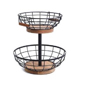 Panier à fruits contemporain en fer doré pour l'organisation et la présentation sur comptoir - Product Image 6