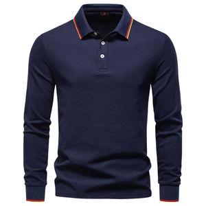 Nouveau Polo Homme 2026 à Manches Longues – Coton Respirant Premium, Confortable, Coupe Slim, Élégant, Décontracté et Durable - Product Image 1