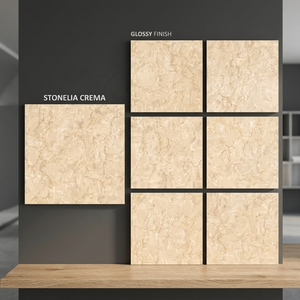 กระเบื้องพอร์ซเลนเคลือบเงาหินอ่อนสีเทาขนาด800x800มม. โรงงาน Foshan ของจีนจำหน่ายสำหรับพื้นและผนังภายใน - Product Image 4