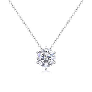 Collezione Afternoon Rose, Set di Collane con Pendente in Moissanite da 1, 2, 3 Carati, Argento Sterling 925 Placcato Platino, Catene Eleganti alla Moda - Product Image 1