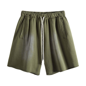 กางเกงขาสั้นเอวกลางผ้าฝ้ายระบายอากาศได้ดี มีเชือกผูกเอว ทรงหลวม สวมใส่สบายในฤดูร้อน มีกระเป๋าข้างแบบซิป - Product Image 3
