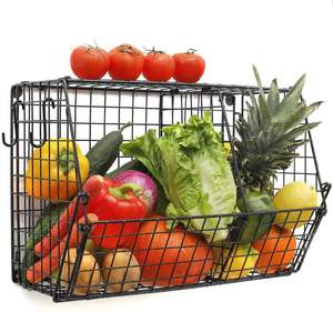 Cesta de Frutas de Acero Inoxidable Hecha a Mano de Gran Capacidad, Utensilios de Cocina, Cesta para Frutas con Cestas de Almacenamiento, Cesta Organizadora - Product Image 2