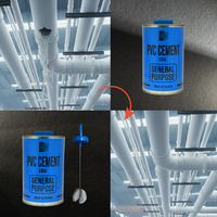 Colle liquide en PVC durable à usage général, séchage rapide, résistante au gel, pour l'assemblage de tuyaux rigides en PVC, construction certifiée SGS