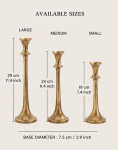 Handmade Antique <b>Brass</b> Candle Holder Set Vintage Taper <b>Candlestick</b> Stand Wedding Table Centerpiece Home Decor - Product Image 5