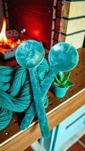 Servidor de ensalada decorativo de resina, juego de servidores de ensalada ecológicos, cuchara para servir con mango medidor, apto para lavavajillas. - Product Image 4