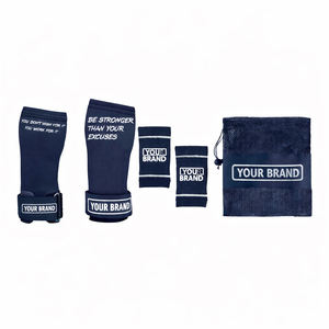 Agarraderas de Levantamiento de Pesas con Logotipo Personalizado, Correa de Muñeca Ajustable, Protector de Palma para Gimnasio, CrossFit, Powerlifting y Entrenamiento de Fuerza - Product Image 3